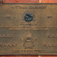 Grafton War Memorial Gardens Australia Remembers RAAF, RAF, WAAAF and WAAF Commemorative Plaque