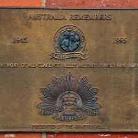 Grafton War Memorial Gardens Australia Remembers "Clarence Valley Military Forces" Commemorative Plaque