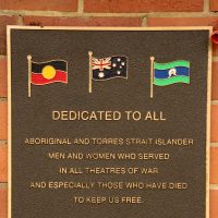Grafton War Memorial Gardens Aboriginal and Torres Strait Islanders Men and Women Commemorative Plaque