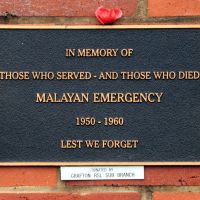 Grafton War Memorial Gardens Malayan Emergency Memorial Plaque 