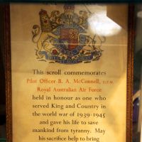Pilot Officer B. F. McConnell, DFM RAAF Memorial Scroll