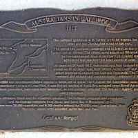 "Australians in Gallipoli 1915" Commemorative Plaque on the Kingscliff Memorial Walkway