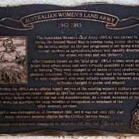 "Australian Women's Land Army" Commemorative Plaque on the Kingscliff Memorial Walkway