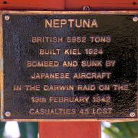"Ship Neptuna" Memorial Plaque Located Along the Centaur and Merchant Marine Memorial Walkway