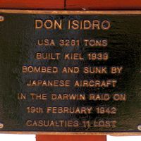 "Ship Don Isidro" Memorial Plaque Located Along the Centaur and Merchant Marine Memorial Walkway