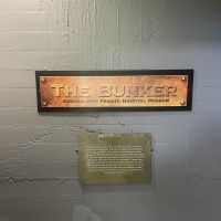 The entrance signage to the Bunker