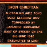 "Ship Iron Chieftan" Memorial Plaque Located Along the "Centaur" and Merchant Marine Memorial Walkway