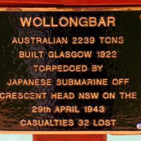 "Ship Wollongbar" Memorial Plaque Located Along the "Centaur" and Merchant Marine Memorial Walkway
