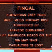 "Ship Fingal" Memorial Plaque Located Along the "Centaur" and Merchant Marine Memorial Walkway