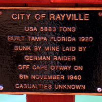 "Ship City of Rayville" Memorial Plaque Located Along the "Centaur" and Merchant Marine Memorial Walkway