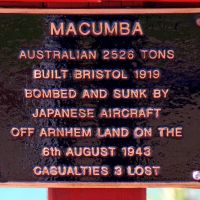 "Ship Macumba" Memorial Plaque Located Along the "Centaur" and Merchant Marine Memorial Walkway