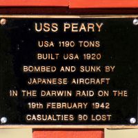 "USS Peary" Memorial Plaque Located Along the "Centaur" and Merchant Marine Memorial Walkway