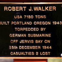 "Ship Robert J. Walker" Memorial Plaque Located Along the "Centaur" and Merchant Marine Memorial Walkway
