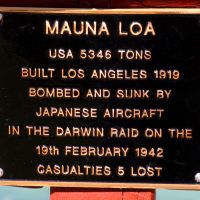 "Ship Mauna Loa" Memorial Plaque Located Along the "Centaur" and Merchant Marine Memorial Walkway