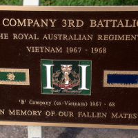 The 'B' Company 3rd Battalion Royal Australian Regiment (Vietnam 1967 - 1968) Memorial Plaque at the Tweed Heads Anzac Memorial