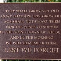 The "Ode" Memorial Plaque at the Tweed Heads Anzac Memorial
