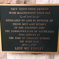 Currumbin Palm Beach RSL Cenotaph Boer War 1899 -1902 Commemorative Plaque