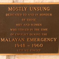 Currumbin Palm Beach RSL Cenotaph Malayan Emergency 1948 -1960 Commemorative Plaque