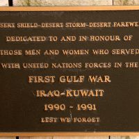 Currumbin Palm Beach RSL Cenotaph First Gulf War 1990 - 1991 Commemorative Plaque