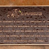 Currumbin Palm Beach RSL Cenotaph 50th Anniversary of the End of Australia's Involvement in the Vietnam War Commemorative Plaque
