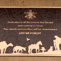 Currumbin Palm Beach RSL Cenotaph Animals in Service Commemorative Plaque
