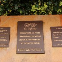 Currumbin Palm Beach RSL "Cor Inifinitus" Memorial Plaque