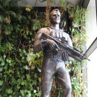 Currumbin Palm Beach RSL Corporal Cameron Baird VC, MG Memorial Statue Located in the Foyer of the Currumbin RSL