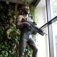 Currumbin Palm Beach RSL Corporal Cameron Baird VC, MG Memorial Statue Located in the Foyer of the Currumbin RSL