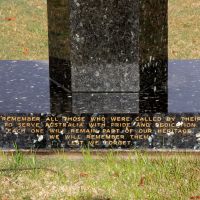 Raymond Terrace Anzac Park National Service Commemorative Column Dedication Inscription