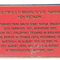 Private Plummer, 34th Battalion Memorial Plaque
