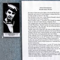 South West Rocks Museum Commemorative Biography of Stoker Ronald James Wixted, RAN Who was Lost in HMAS Sydney in November 1941