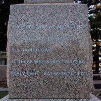 South West Rocks War Memorial Cenotaph Dedication Inscription
