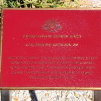South West Rocks World War II Remembrance Walk, Private Nixon Commemorative Plaque