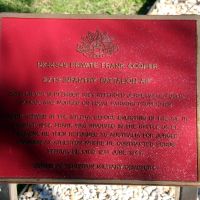 South West Rocks World War II Remembrance Walk, Private Cooper Commemorative Plaque
