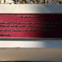 South West Rocks World War II Remembrance Walk Dedication Plaque