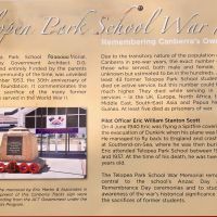 Talopea Park School War Memorial Plaque