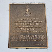 Dunwich War Memorial Nth Stradbroke Island No 10  - Army Nursing Corps