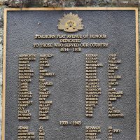 Memorial Plaque on stone rock