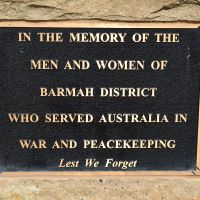 Plaque From Rock under flagpoles