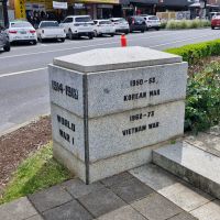 The pillar commemorating more recent conflicts