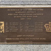 The panel commemorating the Boer War