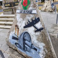 One of the four illustrated corner stones