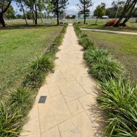 The pathway from the Cenotaph to the Memorial Park