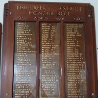 Fish Creek & District WW2 Honour Roll