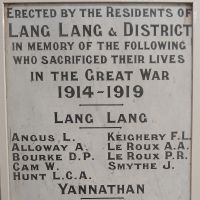 Lang Lang & District Honor Roll