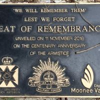 Seat of Remembrance Plaque