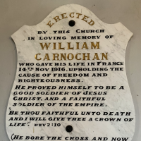 William Carnochan Memorial Plaque
