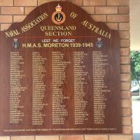 Honour Board of HMAS Moreton enlistees who lost their lives during World War II