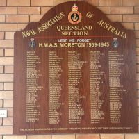 Honour Board of HMAS Moreton enlistees who lost their lives during World War II