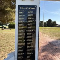 Ganmain Memorial Arch, Roll of Honour LH side